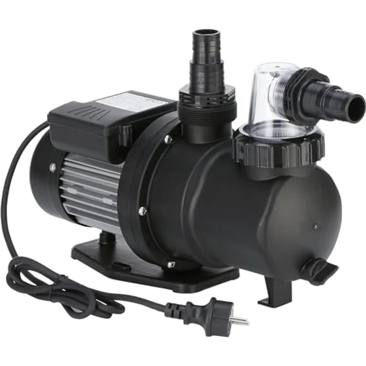 Gre Filterpumpe 2024, Metall, 17.5x26.5x40.75 cm, Schwarz, für Pools und Wasserspaß – Bild 3