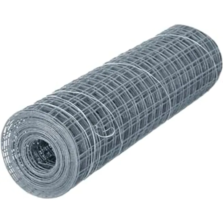 Windhager Maschendrahtzaun, 2,5x0,5 m verzinktes Viereckgeflecht mit 13 mm Maschenweite für vielseitige Anwendungen