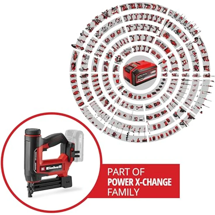Einhell Akku-Nagler 'TE-CN 18/32 Li - Solo', 2-in-1-Kombigerät für Tacker und Nagler, bis zu 20 Einschläge pro Minute, ohne Akku – Bild 2
