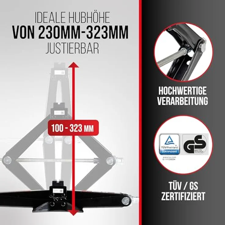 HEYNER Ultra Lift XS PRO Scherenwagenheber 0,8t + Tasche, robuste Qualität, Kältebeständigkeit bis -50 Grad, drehbarer Sattel, leicht und zuverlässig – Bild 6