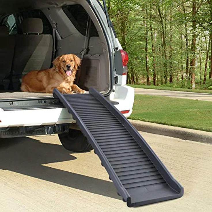 Auto PKW Hunderampe Einstieghilfe Anti Rutsch klappbar Schwarz 155x40cm 90Kg – Bild 1
