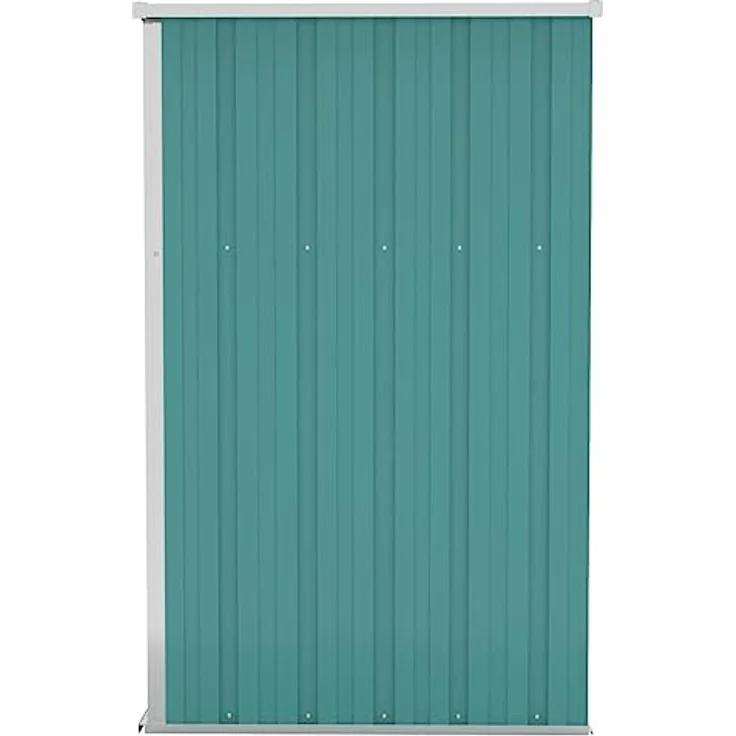 vidaXL Anbauschuppen Türkis 118x100x178 cm Verzinkter Stahl, Doppeltüren, Kunststoff-Türgriff mit Schloss – Bild 5