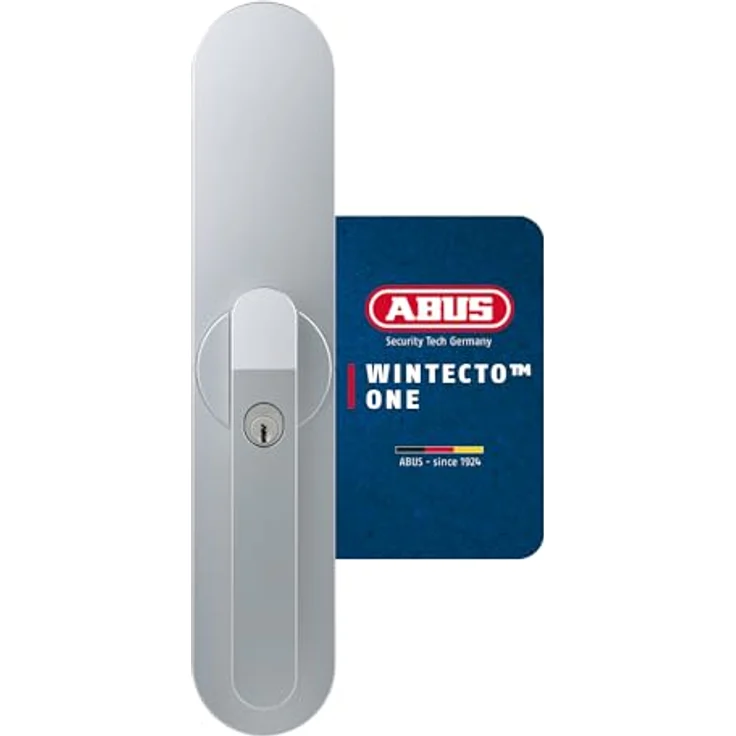 ABUS WINTECTO One – Smarter Fenstergriff mit Alarmfunktion für Terrassentüren, einfache Montage ohne Bohren, Silber, gleichschließend (AL0125) – Bild 1