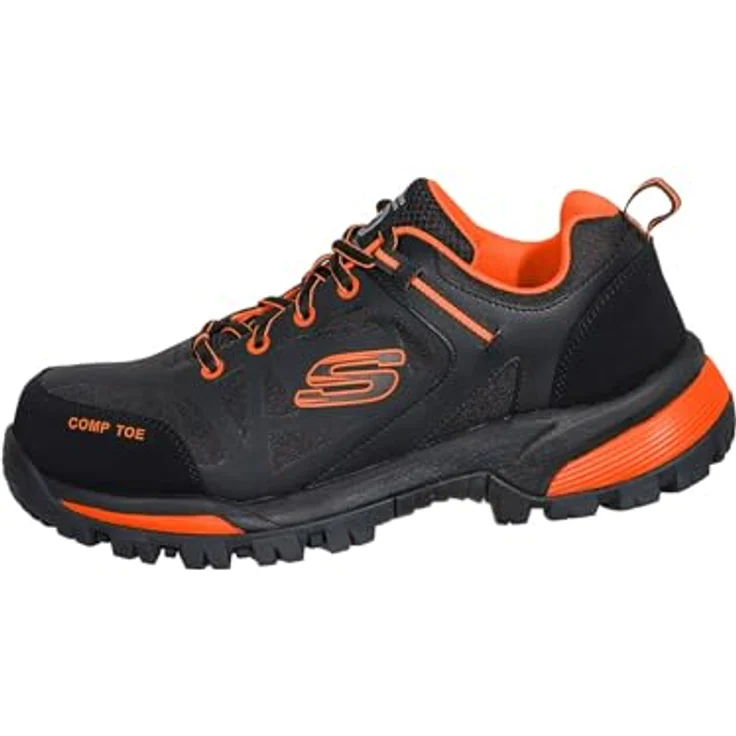 Skechers 200188EC-BKOR Pending Arbeitsschuh, Outdoor-Trail-Design mit metallfreier Durchtrittshemmung und Stahlkappe, Spiderman-Look – Bild 2