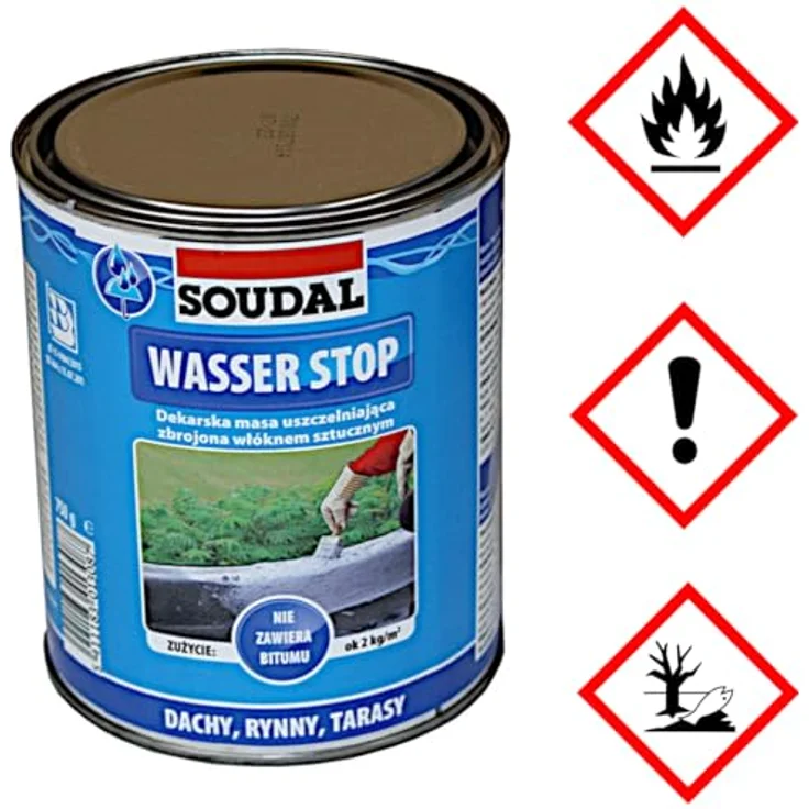 Soudal Wasserfeste Dichtungsmasse Wasserstopp, 4kg Dose für schnelle Reparaturen, hoch elastisch und sofort wasserfest – Bild 2