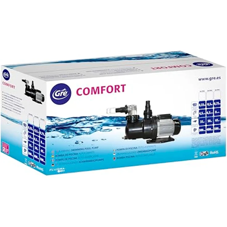 Gre Filterpumpe 2024, Metall, Grau, 17.5x26.5x40.75 cm, für Pools und Wasserspaß, Poolzubehör – Bild 4