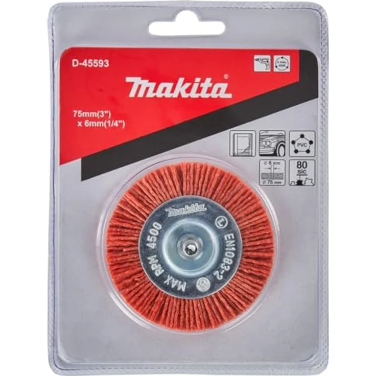 Makita Rundbürste Ø75mm, Nylon grob (D-45593) mit hoher Abtragsleistung für Holz, Kunststoff und Metall – Bild 5
