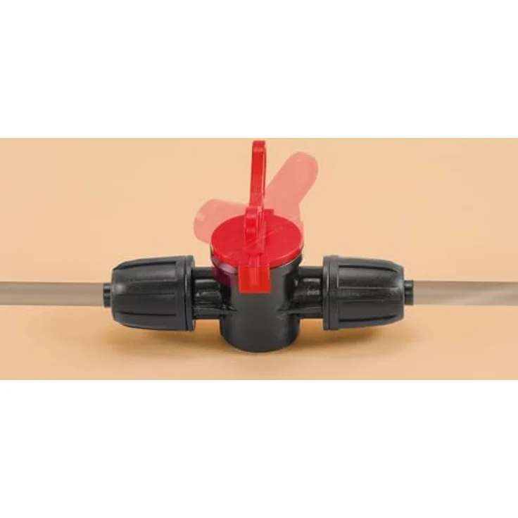Esotec Bypassleitung 8mm mit Kugelkopfhahn, stufenlose Regelung des Wasserdrucks für Bewässerungssysteme PRO, 2m PVC-Schlauch – Bild 2