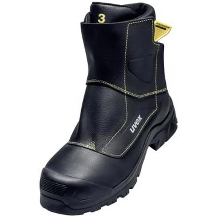 Uvex 65731 6573138 Sicherheitsstiefel S3, hitzeisolierend und durchstichsicher, Schuhgröße 38, schwarz