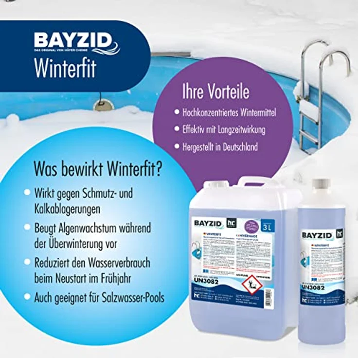 Höfer Chemie GmbH 3 x 1 Liter BAYZID Winterfit Überwinterungsmittel für Pools – Bild 2