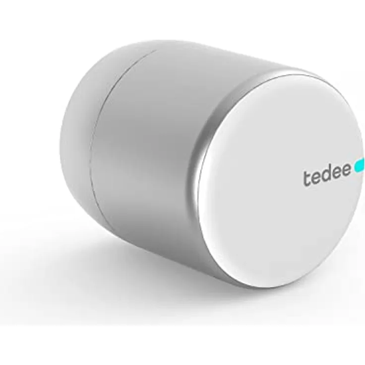 tedee Lock smartes Türschloss, nachrüstbar, Bluetooth-Steuerung, Zutrittsverwaltung per App, akkubetrieben, HomeKit-kompatibel, silber