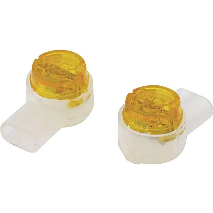 TRU Components Einzeladerverbinder flexibel, 0.13-0.65mm², 2-polig, gelb, 100 Stück