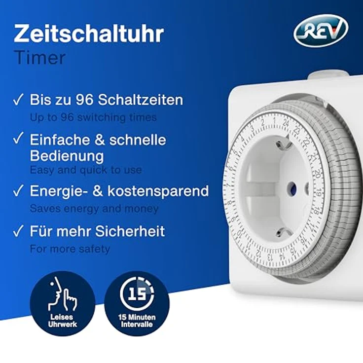 REV Ritter Zeitschaltuhr kompakt mechanisch weiß – Bild 2