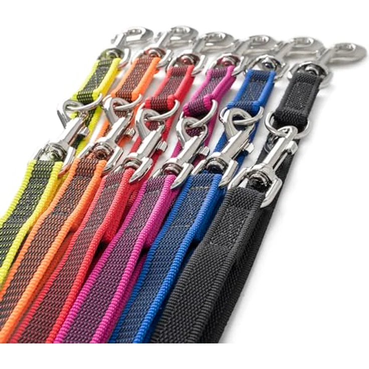 IDC Color & Gray verstellbare Leine mit Doppelkarabiner, 20 mm x 2,2 m, Pink-Grau – Bild 5