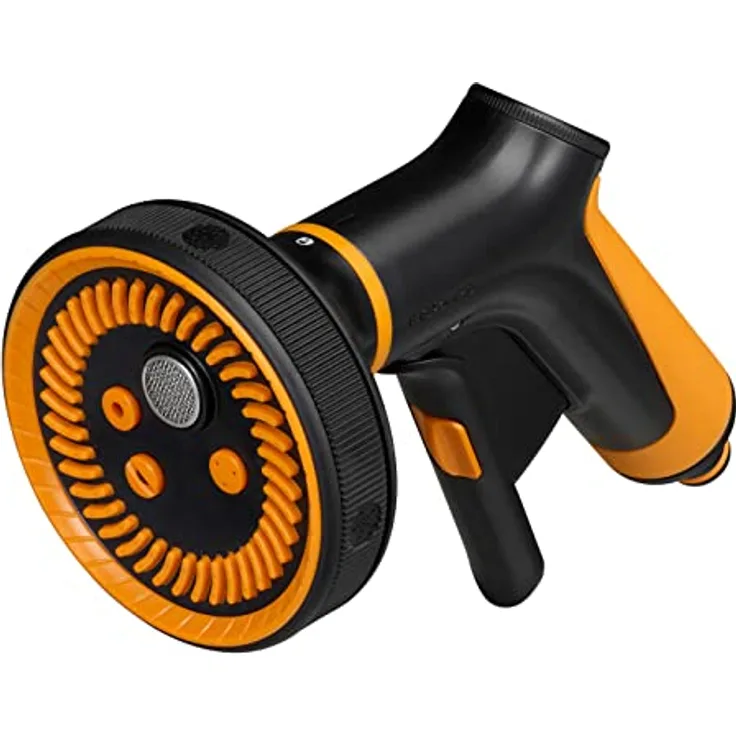 Fiskars Sprühpistole Comfort Multi 5, Gartenbrause mit 5 Funktionen, stufenlos regelbarem Durchfluss und ergonomischem Frontregler