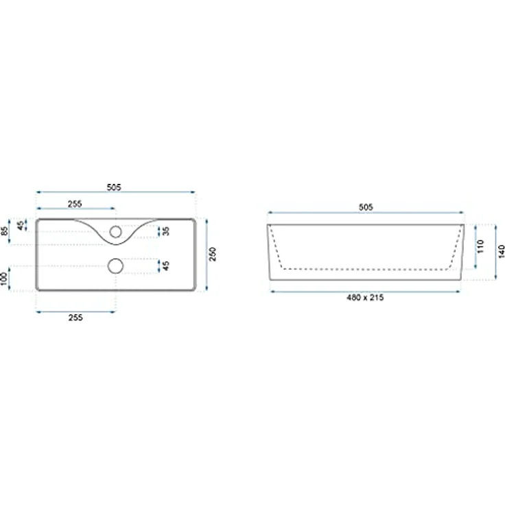 wohnwerk.idee Aufsatzwaschbecken MERY Keramik Weiß Klein Gäste WC Gäste Bad - Preisvergleich – Bild 6