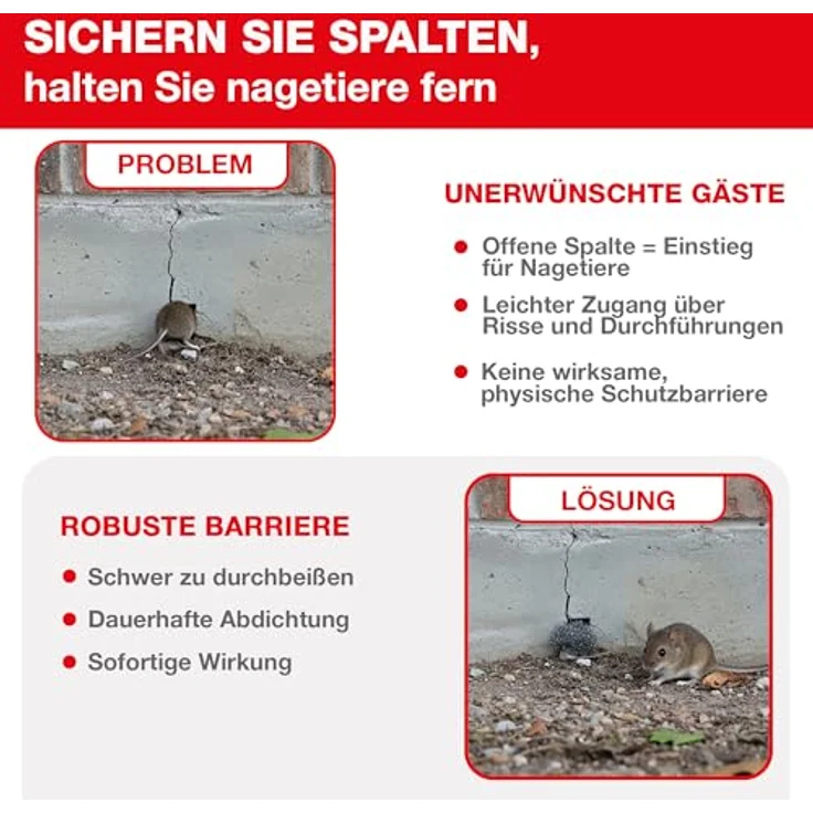 SWISSINNO Nager-Stop Stahlwolle Schädlingsvertreiber 1St. – Bild 7