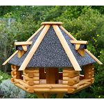 XXL Luxus Vogelhaus Futterhaus Vogelhäuser 70x45 cm Nr13s Dach mit Strukturputz