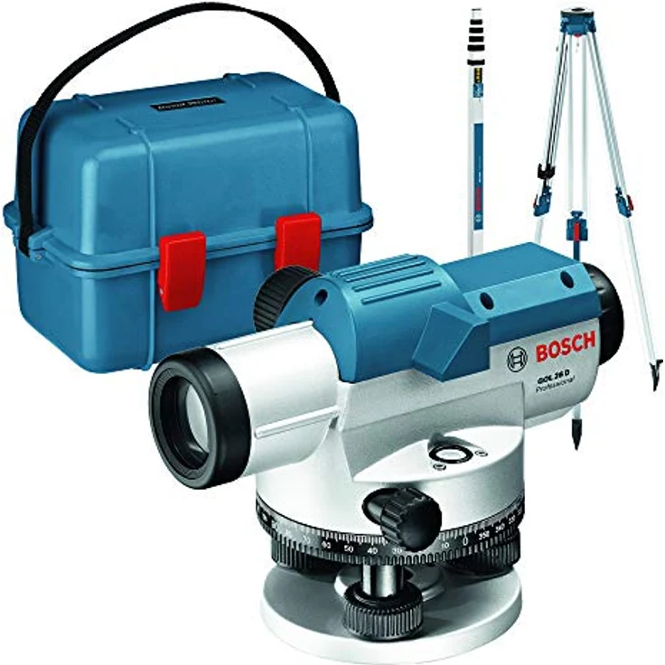 Bosch Set GOL 26 D + BT 160 + GR 500 Professional Bezugspegel 100m - Laser Levels (Bezugspegel, Blau, Silber, 5-8 Zoll, IP54, 100 m, 1,6 mm-m) – Bild 2