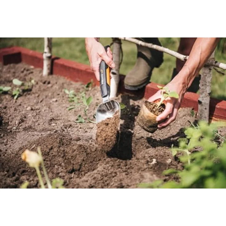 Fiskars Blumenkelle zum Ein- und Umpflanzen, Länge: 37,5 cm, Schwarz-Orange, Rostfreier Stahl-Kunststoff, Xact, 1027043 – Bild 11