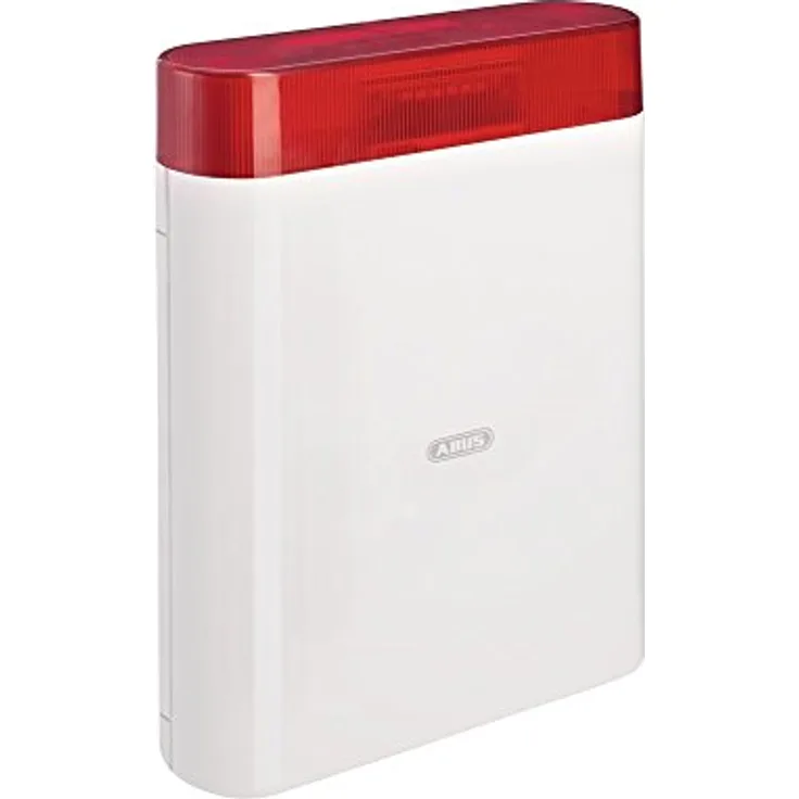 ABUS AZSG10001 Draht-Außensirene, 110 dB Alarmsignal mit rotem Blitzlicht, wetterfestes Gehäuse, Sabotageschutz, für Alarmanlagen, 12 V
