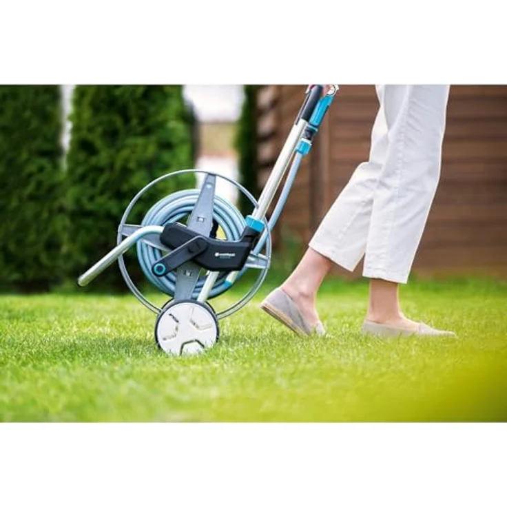 Cellfast Schlauchwagen 55-064, Ergo Garten-Set mit 20 m Multiflex Gartenschlauch 3/4'', stabiler Transportwagen mit verstelbarem Griff und Antriebsfüßen – Bild 2