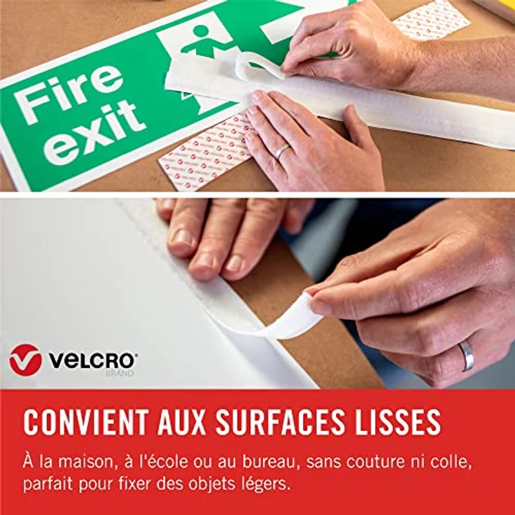 VELCRO VEL-EC60216 Klettband zum Aufkleben Haft- und Flauschteil (L x B) 5000mm x 20mm Weiß 5m - Preisvergleich – Bild 6