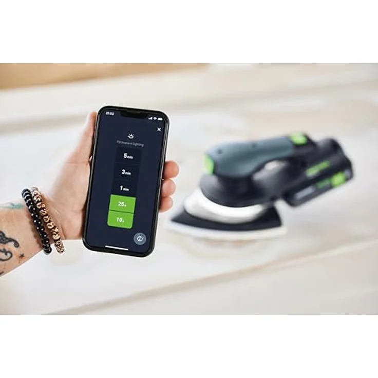 Festool Akku-Deltaschleifer DTSC 200, mit LED-Licht & App-Steuerung, EC 2.0-Motor, antistatische Absaugfunktion, Hartmetall-Tellerbremse – Bild 4