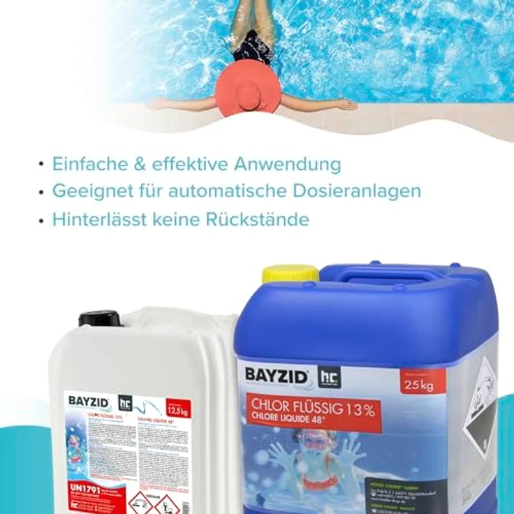 1 x 12,5 kg BAYZID Chlor 13% flüssig für Pools – Bild 5