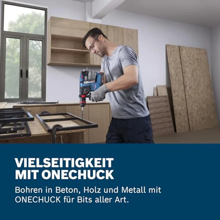Bosch Professional Akku-Bohrhammer GBH 18V-18 X, ONECHUCK, inkl. Tiefenanschlag, l-boxx, bürstenloser Motor, 18V – Bild 3