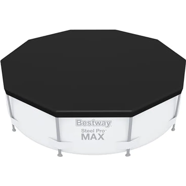 Bestway PVC-Abdeckplane Ø 305 cm, schwarz, rund