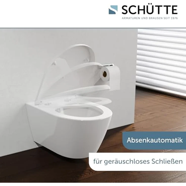 Schütte WC-Sitz D-Form Pro 3 Duroplast, mit Absenkautomatik und Schnellverschluss, weiß, bis 250 kg belastbar – Bild 4