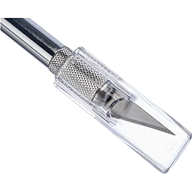 Westcott E-84010 00 Skalpell mit Metallgriff und auswechselbarer Klinge, 12 cm, silber – Bild 5