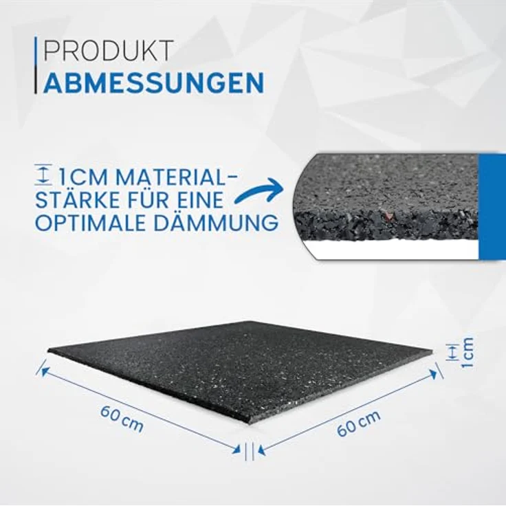 Antivibrationsmatte für Waschmaschinen 60x60x1cm - Kör4u – Bild 3