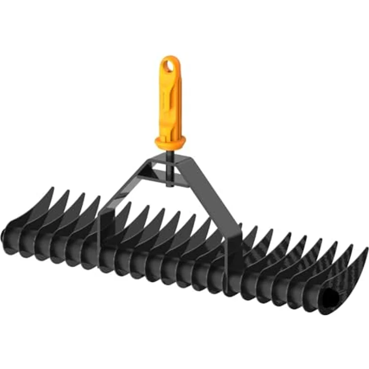 Fiskars OneClick Aerator Rake, effizientes Belüftungsrechen-Tool für gesunden Rasen – Bild 1