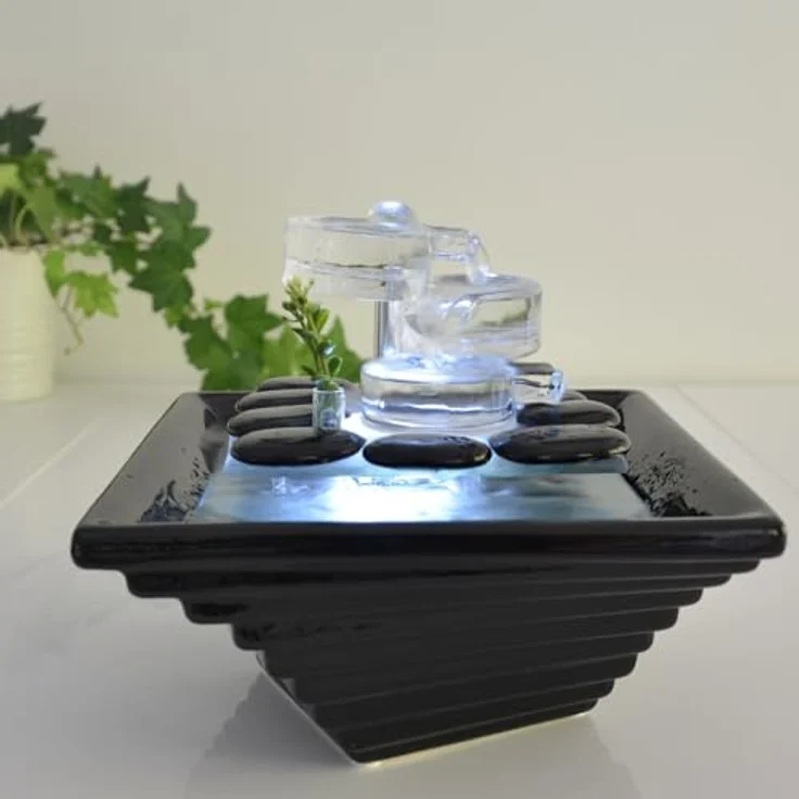 Zen Light scfv16 Himalaya Zimmerbrunnen Schwarz 23 x 23 x 20 cm – Bild 11