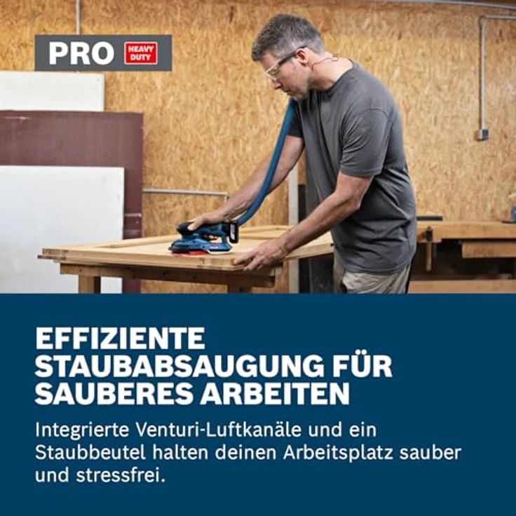 Bosch Professional GEX 12V-150-3, Akku-Exzenterschleifer mit bürstenlosem Motor, ergonomischer Bauweise und effizienter Staubabsaugung – Bild 5