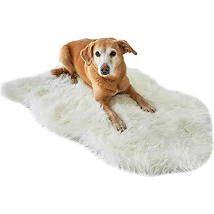 Pets Club Tierunterlage Schlafplatz waschbar gepolstert Hund Katze Bett Matte Decke Kissen 2 Größen (Weiß, 50 x 80 cm)