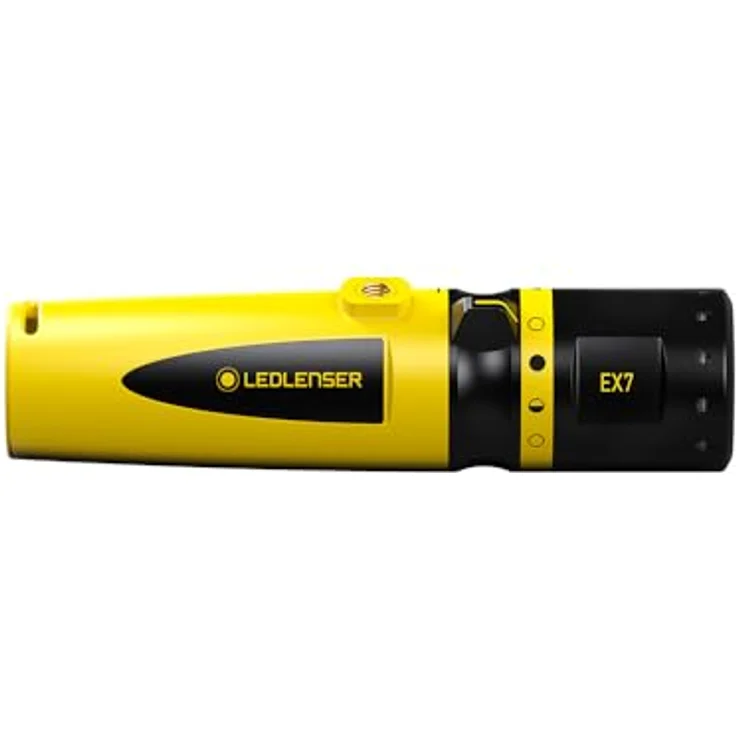 Ledlenser EX7, handliche fokussierbare Taschenlampe für Ex-Zone 0/20, Leuchtweite bis 120 m, inkl. Gürtelclip und 3 AA Batterien – Bild 3