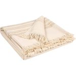 Vivaraise Hammam-Tuch Cancun, Braun, 100% Baumwolle, 90x180 cm, mit eleganter Bordüre, ideal für Freizeit, Wellness und Sauna