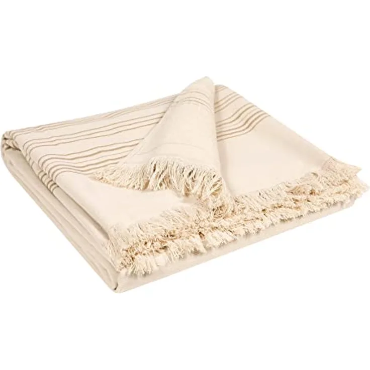 Vivaraise Hammam-Tuch Cancun, Braun, 100% Baumwolle, 90x180 cm, mit eleganter Bordüre, ideal für Freizeit, Wellness und Sauna
