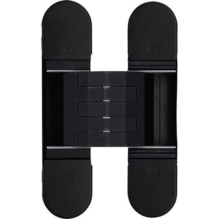 BSW Hide 3D130-80, verdecktes Objektband in schwarz, 3D-verstellbar, Bandhöhe 130 mm, für Türblätter ab 35 mm Stärke