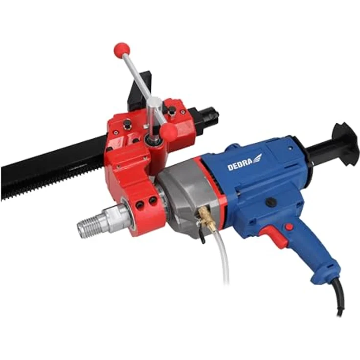 Dedra Betonbohrgerät mit Ständer, max. Durchmesser ø 205 mm, 2300 W, 14000 U/Min, Wasserzufuhrsystem, Überstromschutz, Sanftanlauf, universal 1¼'' Bohrkronenanschluss – Bild 3