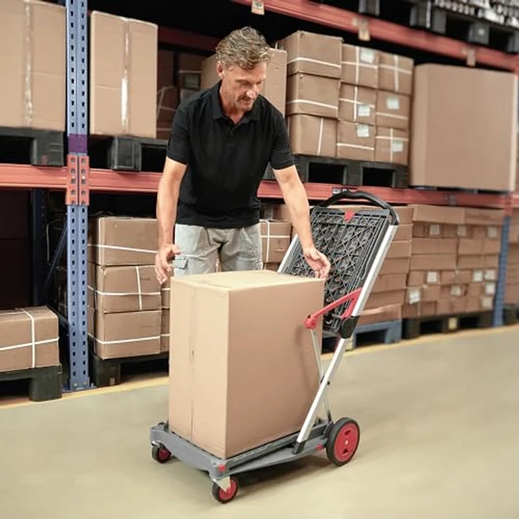 Clax Transportwagen, Klappmobil (60 kg), stabil aus Aluminium und Kunststoffen, praktisch zusammenklappbar – Bild 6