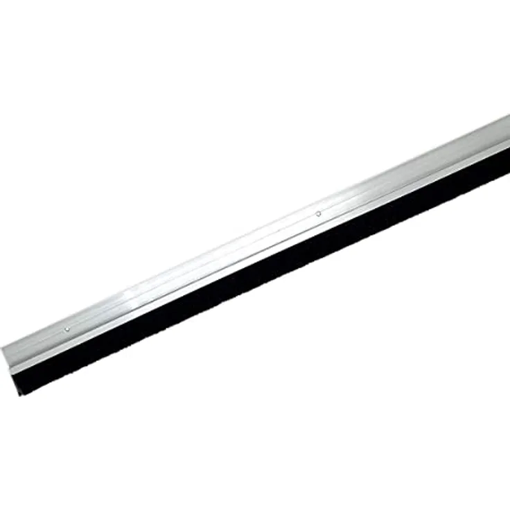 Euro Tische Bürstendichtung für Türen, Zugluftstopper zum Anschrauben, Türdichtung für Luft- und Schalldämmung, Aluminium, Schwarz oder Weiß, 100 cm