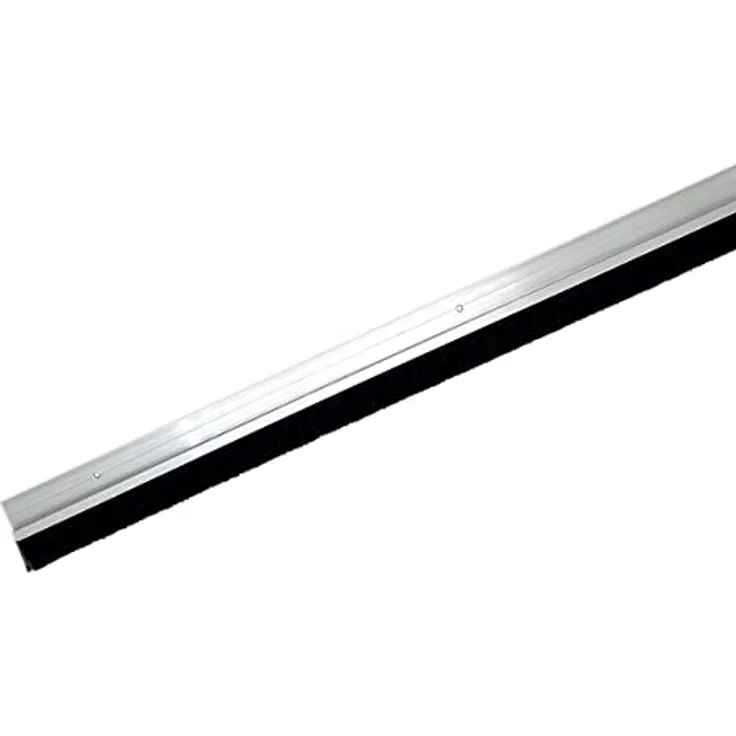 Euro Tische Bürstendichtung für Türen, Zugluftstopper zum Anschrauben, Türdichtung für Luft- und Schalldämmung, Aluminium, Schwarz oder Weiß, 100 cm – Bild 1