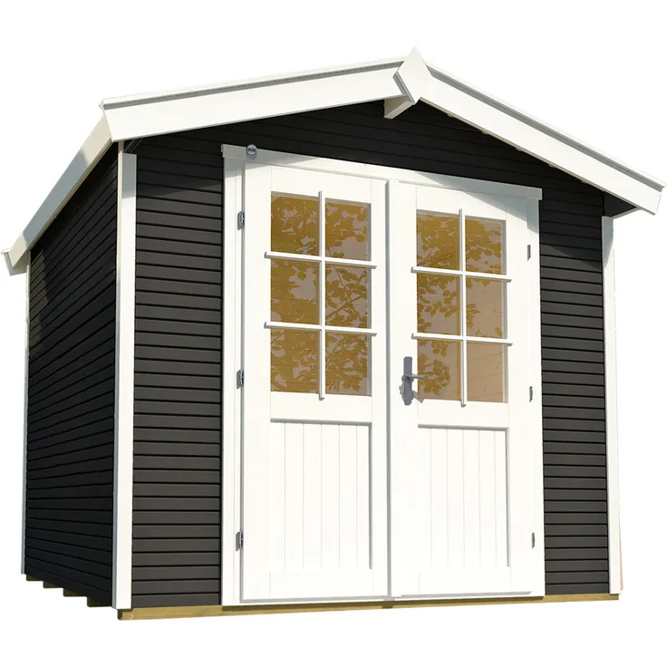 WEKAHOLZBAU BBH Gartenhaus 28 mm, 218 Gr. 2, anthrazit, 295 x 209 cm mit Massivholzboden und Satteldach