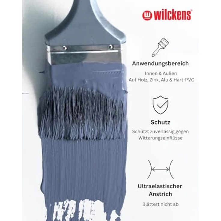 Wilckens Wetterschutzfarbe, RAL 5014, Taubenblau 2,5l Innen & Außenbereich – Bild 3