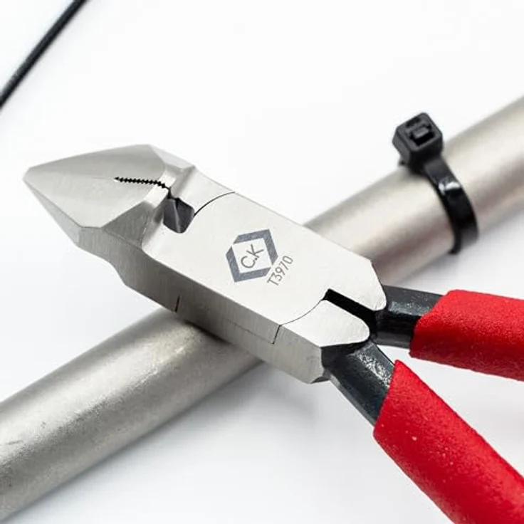 C.K T3970 Kabelbinder-Installationsschneider, ergonomische Kunststoffschere mit integrierter Spannfunktion und rutschfestem Griff – Bild 6