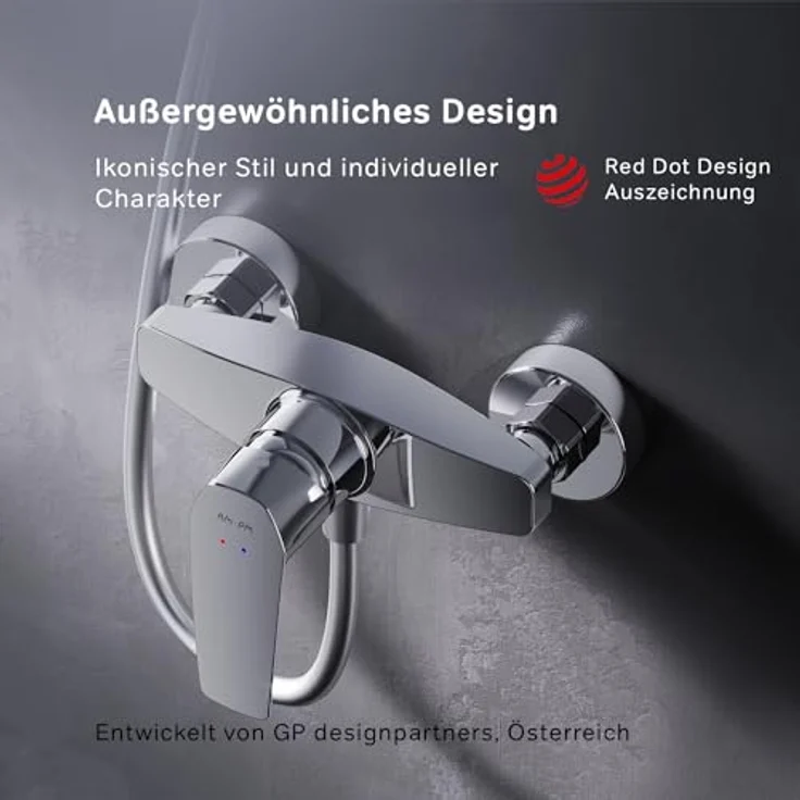 AM.PM GEM FGA20000 Duscharmatur mit Einhebelmischer | SoftMotion Keramikkartusche, Neoperl Aerator | kratzfest, leicht zu reinigen, langlebig, stabil | Chrom | 5 Jahre Garantie – Bild 2